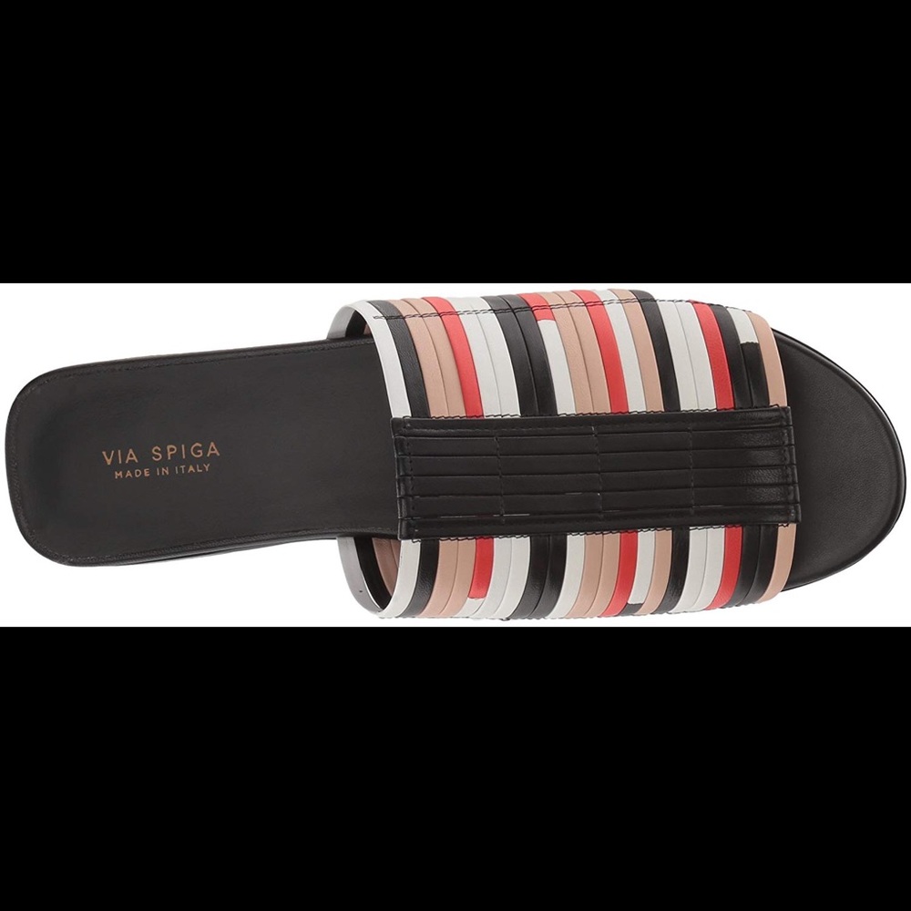 Via Spiga  Womens Harlotte leather casual slides